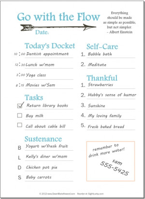 free printable daily planner