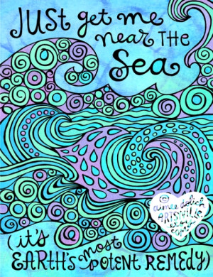 sea remedy quote illustration