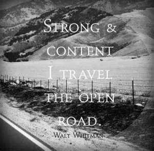 Travel the open road quote via www.TheRabbitHoleRunsDeep.Blog.com