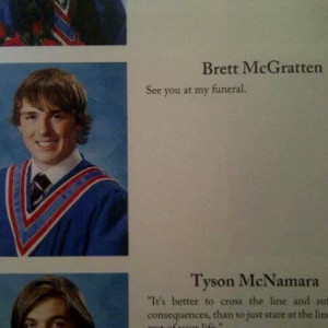 ... . Everyone in my class suspicion it was an accurate grad quote