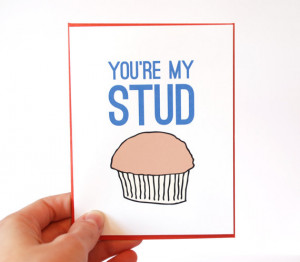 Valentines Day Card - Funny Valentine Card - You're My Stud Muffin - I ...