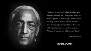 Non Violence J Krishnamurti Quote Wallpaper with 1280x720 Resolution