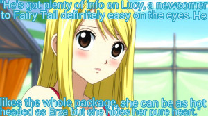 Fairy Tail quote - Gemini Gray's thoughts on Lucy by monkeymonkey153