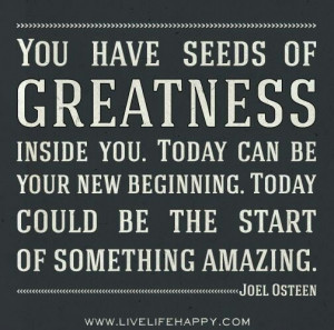 Joel Osteen ~ Seeds of Greatness