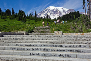 John Muir Quote At Mt Rainier Photograph