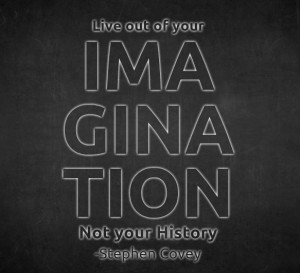 Stephen Covey quote on IMAGINATION