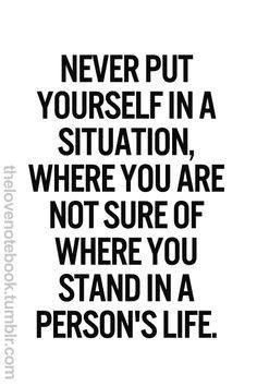 Where don't know where you stand