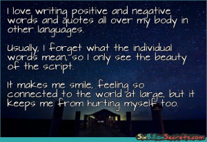 Secrets - I love writing positive and negative words and quotes all ...