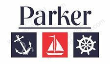 CUSTOM NAME NAUTICAL SAIL BOAT ANCHOR Vinyl Wall Quote Word Decal 3 ...