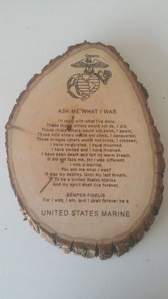 ... what i was round country plaque united states marine us marine corps