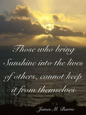 Bring the sunshine...