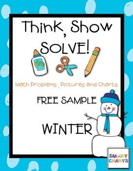, Show, SOLVE! Winter FreebieKindergarten Math, Kindergarten Winter ...