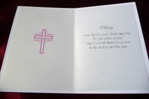Christening Card Cross