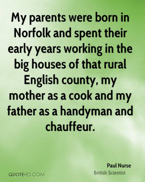 My parents were born in Norfolk and spent their early years working in ...