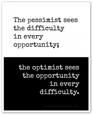 Inspirational Typography print, Optimism quote, Churchill