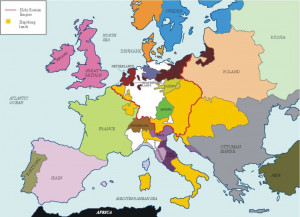 europe map with cities. .