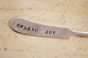Spread Joy: Hand stamped, upcycled, vintage silver knife ...