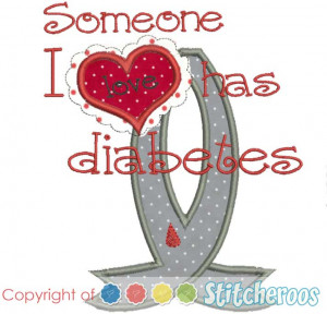 Diabetes Awareness Applique- 5 x 7