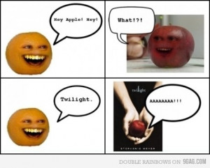9gag, annoying orange, apple, funny, twilight