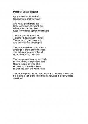 Poem for Senior Citizens