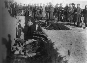 Burial of the dead after the massacre of Wounded Knee. Trager & Kuhn ...