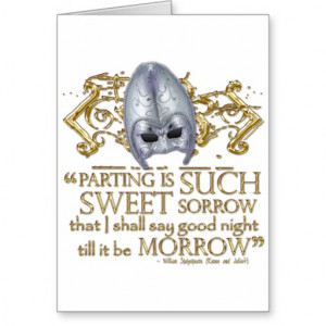 Romeo & Juliet Quote (Gold Version) Greeting Cards