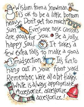 Christmas Time, Snowmen, Christmas Cheer, Snowman Wisdom, Quote ...