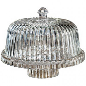 Crystal Cake Plate with Dome