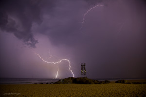 Lightning Storm Redhead Beach