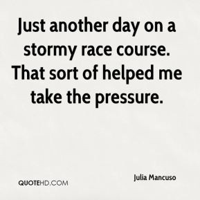 Julia Mancuso - Just another day on a stormy race course. That sort of ...