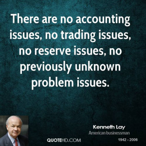 There Are No Accounting Issues Trading Reserve