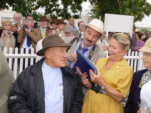 Sir Stirling Moss, Nigel Richards and Lady Moss