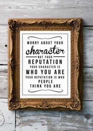 Character vs reputation