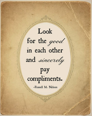 partners look for the good in each other and sincerely pay compliments ...
