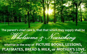 ... lessons, playmates, bread and milk, or mother's love.