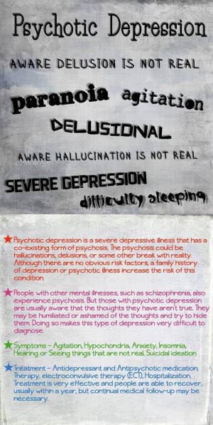 Mental Illnesses - Psychotic DepressionDepression Suicide, Psychotic ...