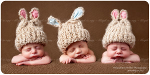cute newborn triplet babies