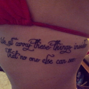 My Bring Me The Horizon lyric tattoo.