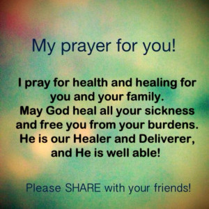 My prayer for you