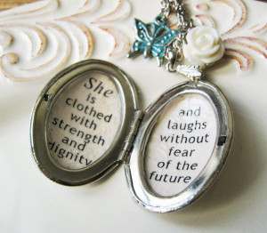 Inspirtional jewelry necklace for women quote locket with bible verse ...