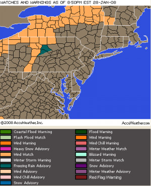 Freezing Rain tonight in Central PA? , Could get interesting...