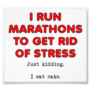 Cake for Stress Funny Poster Photo