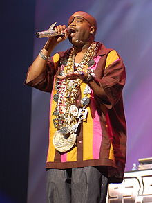 Slick Rick performing at the 2009 Fresh Fest concert in Los Angeles ...