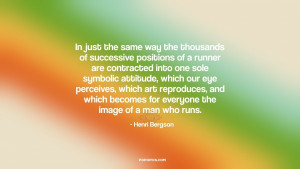 In just the same way the thousands of successive positions of a runner ...