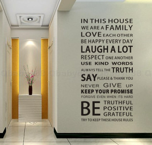 In this House rules Wall Quotes decals Removable stickers decor Vinyl