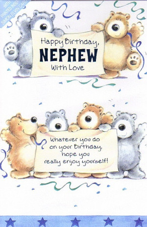 ... Male Relation Birthday Cards, Nephew, Happy Birthday Nephew With Love