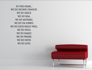 home we do love grace prayer - 02 Vinyl wall decals quotes sayings ...