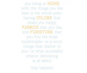 billy baldwin wise words about creating your home