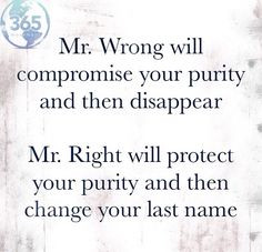 Mr. Wrong and mr. Right