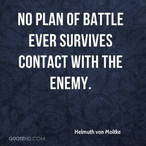 No plan of battle ever survives contact with the enemy.